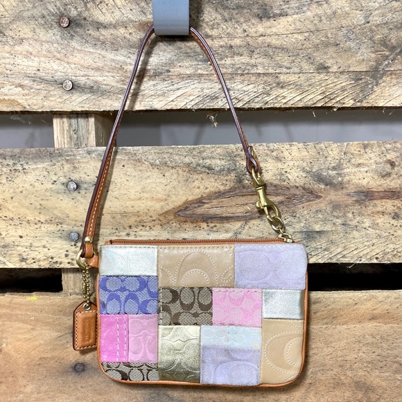 Coach Handbags - COACH Multicolor Patches Wristlet